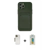 MARSİLYAN™- iPhone 12 Pro Max Kılıf Vadi Çizgi Prime - Siyah Polymer Nano Ekran Koruyucu + Shine Kamera Lens - GD