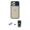 MARSİLYAN™- iPhone 12 Pro Max Kılıf Vadi Çizgi - Şeffaf 360 Full Body Arka Koruyucu + Shine Kamera Lens Koruma Cam - MI