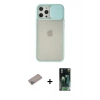 MARSİLYAN™- iPhone 12 Pro Max Kılıf Vadi Çizgi - Şeffaf 360 Full Body Arka Koruyucu + Shine Kamera Lens Koruma Cam - SABE