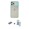 MARSİLYAN™- iPhone 12 Pro Max Kılıf Vadi Çizgi - Şeffaf Royal Nano Ekran Koruyucu + Renkli Kamera Lens Koruma Cam - MI