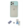 MARSİLYAN™- iPhone 12 Pro Max Kılıf Vadi Çizgi - Şeffaf Royal Nano Ekran Koruyucu + Metal Kamera Lens Koruma Cam - GD