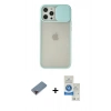 MARSİLYAN™- iPhone 12 Pro Max Kılıf Vadi Çizgi - Şeffaf Royal Nano Ekran Koruyucu + Metal Kamera Lens Koruma Cam - KI