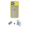 MARSİLYAN™- iPhone 12 Pro Max Kılıf Vadi Çizgi - Şeffaf Royal Nano Ekran Koruyucu + Metal Kamera Lens Koruma Cam - GD
