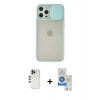 MARSİLYAN™- iPhone 12 Pro Max Kılıf Vadi Çizgi - Şeffaf Royal Nano Ekran Koruyucu + Shine Kamera Lens - GD