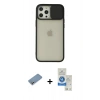 MARSİLYAN™- iPhone 12 Pro Max Kılıf Vadi Çizgi - Şeffaf Royal Nano Ekran Koruyucu + Shine Kamera Lens Koruma Cam - GS