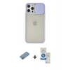 MARSİLYAN™- iPhone 12 Pro Max Kılıf Vadi Çizgi - Şeffaf Royal Nano Ekran Koruyucu + Shine Kamera Lens Koruma Cam - GS