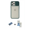 MARSİLYAN™- iPhone 12 Pro Max Kılıf Vadi Çizgi - Şeffaf Royal Nano Ekran Koruyucu + Shine Kamera Lens Koruma Cam - GD