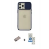 MARSİLYAN™- iPhone 12 Pro Max Kılıf Vadi Çizgi - Şeffaf Royal Nano Ekran Koruyucu + Shine Kamera Lens Koruma Cam - SABE
