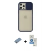 MARSİLYAN™- iPhone 12 Pro Max Kılıf Vadi Çizgi - Şeffaf Royal Nano Ekran Koruyucu + Shine Kamera Lens Koruma Cam - GS