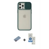 MARSİLYAN™- iPhone 12 Pro Max Kılıf Vadi Çizgi - Şeffaf Royal Nano Ekran Koruyucu + Shine Kamera Lens Koruma Cam - PE