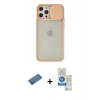 MARSİLYAN™- iPhone 12 Pro Max Kılıf Vadi Çizgi - Şeffaf Royal Nano Ekran Koruyucu + Shine Kamera Lens Koruma Cam - GD