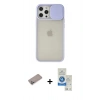 MARSİLYAN™- iPhone 12 Pro Max Kılıf Vadi Çizgi - Şeffaf Royal Nano Ekran Koruyucu + Shine Kamera Lens Koruma Cam - SABE