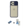 MARSİLYAN™- iPhone 12 Pro Max Kılıf Vadi Çizgi - Şeffaf Royal Nano Ekran Koruyucu + Shine Kamera Lens Koruma Cam - GD