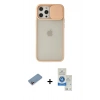 MARSİLYAN™- iPhone 12 Pro Max Kılıf Vadi Çizgi - Şeffaf Royal Nano Ekran Koruyucu + Shine Kamera Lens Koruma Cam - PE