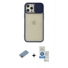 MARSİLYAN™- iPhone 12 Pro Max Kılıf Vadi Çizgi - Şeffaf Royal Nano Ekran Koruyucu + Shine Kamera Lens Koruma Cam - PE