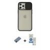 MARSİLYAN™- iPhone 12 Pro Max Kılıf Vadi Çizgi - Şeffaf Royal Nano Ekran Koruyucu + Shine Kamera Lens Koruma Cam - SH
