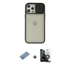 MARSİLYAN™- iPhone 12 Pro Max Kılıf Vadi Çizgi - Şeffaf Temperli Cam Ekran Koruyucu + Shine Kamera Lens Koruma Cam - GS