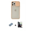 MARSİLYAN™- iPhone 12 Pro Max Kılıf Vadi Çizgi - Şeffaf Temperli Cam Ekran Koruyucu + Shine Kamera Lens Koruma Cam - GS