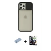 MARSİLYAN™- iPhone 12 Pro Max Kılıf Vadi Çizgi - Şeffaf Temperli Cam Ekran Koruyucu + Shine Kamera Lens Koruma Cam - MI