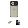 MARSİLYAN™- iPhone 12 Pro Max Kılıf Vadi Çizgi - Şeffaf Temperli Cam Ekran Koruyucu + Shine Kamera Lens Koruma Cam - SABE