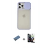 MARSİLYAN™- iPhone 12 Pro Max Kılıf Vadi Çizgi - Şeffaf Temperli Cam Ekran Koruyucu + Shine Kamera Lens Koruma Cam - GD