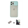 MARSİLYAN™- iPhone 12 Pro Max Kılıf Vadi Çizgi - Şeffaf Temperli Cam Ekran Koruyucu + Shine Kamera Lens Koruma Cam - SABE