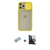 MARSİLYAN™- iPhone 12 Pro Max Kılıf Vadi Çizgi - Şeffaf Temperli Cam Ekran Koruyucu + Shine Kamera Lens Koruma Cam - MI
