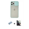 MARSİLYAN™- iPhone 12 Pro Max Kılıf Vadi Çizgi - Şeffaf Temperli Cam Ekran Koruyucu + Shine Kamera Lens Koruma Cam - MI