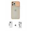 MARSİLYAN™- iPhone 12 Pro Max Kılıf Vadi Çizgi - Şeffaf Uv Polymer Nano Ekran Koruyucu + Shine Kamera Lens - GD
