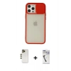MARSİLYAN™- iPhone 12 Pro Max Kılıf Vadi Çizgi - Şeffaf Uv Polymer Nano Ekran Koruyucu + Shine Kamera Lens - GD