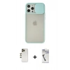 MARSİLYAN™- iPhone 12 Pro Max Kılıf Vadi Çizgi - Şeffaf Uv Polymer Nano Ekran Koruyucu + Shine Kamera Lens - GD