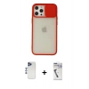 MARSİLYAN™- iPhone 12 Pro Max Kılıf Vadi Çizgi - Şeffaf Uv Polymer Nano Ekran Koruyucu + Shine Kamera Lens - LT