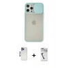 MARSİLYAN™- iPhone 12 Pro Max Kılıf Vadi Çizgi - Şeffaf Uv Polymer Nano Ekran Koruyucu + Shine Kamera Lens - LT