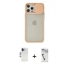 MARSİLYAN™- iPhone 12 Pro Max Kılıf Vadi Çizgi - Şeffaf Uv Polymer Nano Ekran Koruyucu + Shine Kamera Lens - LT