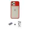 MARSİLYAN™- iPhone 12 Pro Max Kılıf Vadi Çizgi - Şeffaf Uv Polymer Nano Ekran Koruyucu + Renkli Kamera Lens Koruma Cam - TU
