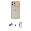 MARSİLYAN™- iPhone 12 Pro Max Kılıf Vadi Çizgi - Şeffaf Uv Polymer Nano Ekran Koruyucu + Renkli Kamera Lens Koruma Cam - YL