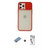 MARSİLYAN™- iPhone 12 Pro Max Kılıf Vadi Çizgi - Şeffaf Uv Polymer Nano Ekran Koruyucu + Shine Kamera Lens Koruma Cam - PE