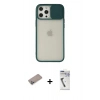 MARSİLYAN™- iPhone 12 Pro Max Kılıf Vadi Çizgi - Şeffaf Uv Polymer Nano Ekran Koruyucu + Shine Kamera Lens Koruma Cam - SABE