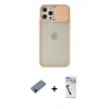MARSİLYAN™- iPhone 12 Pro Max Kılıf Vadi Çizgi - Şeffaf Uv Polymer Nano Ekran Koruyucu + Shine Kamera Lens Koruma Cam - SH