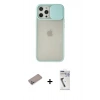 MARSİLYAN™- iPhone 12 Pro Max Kılıf Vadi Çizgi - Şeffaf Uv Polymer Nano Ekran Koruyucu + Shine Kamera Lens Koruma Cam - SABE