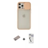 MARSİLYAN™- iPhone 12 Pro Max Kılıf Vadi Çizgi - Şeffaf Uv Polymer Nano Ekran Koruyucu + Shine Kamera Lens Koruma Cam - SABE