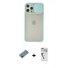 MARSİLYAN™- iPhone 12 Pro Max Kılıf Vadi Çizgi - Şeffaf Uv Polymer Nano Ekran Koruyucu + Shine Kamera Lens Koruma Cam - SH