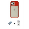 MARSİLYAN™- iPhone 12 Pro Max Kılıf Vadi Çizgi - Şeffaf Uv Polymer Nano Ekran Koruyucu + Shine Kamera Lens Koruma Cam - GI