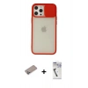 MARSİLYAN™- iPhone 12 Pro Max Kılıf Vadi Çizgi - Şeffaf Uv Polymer Nano Ekran Koruyucu + Shine Kamera Lens Koruma Cam - SABE