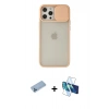 MARSİLYAN™- iPhone 12 Pro Max Kılıf Vadi Çizgi - Siyah 3D Antistatik Cam Ekran Koruyucu + Shine Kamera Lens Koruma Cam - MI