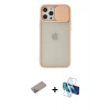MARSİLYAN™- iPhone 12 Pro Max Kılıf Vadi Çizgi - Siyah 3D Antistatik Seramik Nano Ekran Koruyucu + Shine Kamera Lens Koruma Cam - SABE