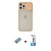 MARSİLYAN™- iPhone 12 Pro Max Kılıf Vadi Çizgi - Siyah 5D Eko Cam Ekran Koruyucu + Shine Kamera Lens Koruma Cam - GI