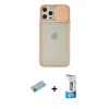 MARSİLYAN™- iPhone 12 Pro Max Kılıf Vadi Çizgi - Siyah 5D Eko Cam Ekran Koruyucu + Shine Kamera Lens Koruma Cam - MI