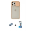 MARSİLYAN™- iPhone 12 Pro Max Kılıf Vadi Çizgi - Siyah 5D Eko Cam Ekran Koruyucu + Shine Kamera Lens Koruma Cam - GS