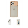 MARSİLYAN™- iPhone 12 Pro Max Kılıf Vadi Çizgi - Siyah 6D Mat Seramik Hayalet Nano Ekran Koruyucu + Shine Kamera Lens - GD